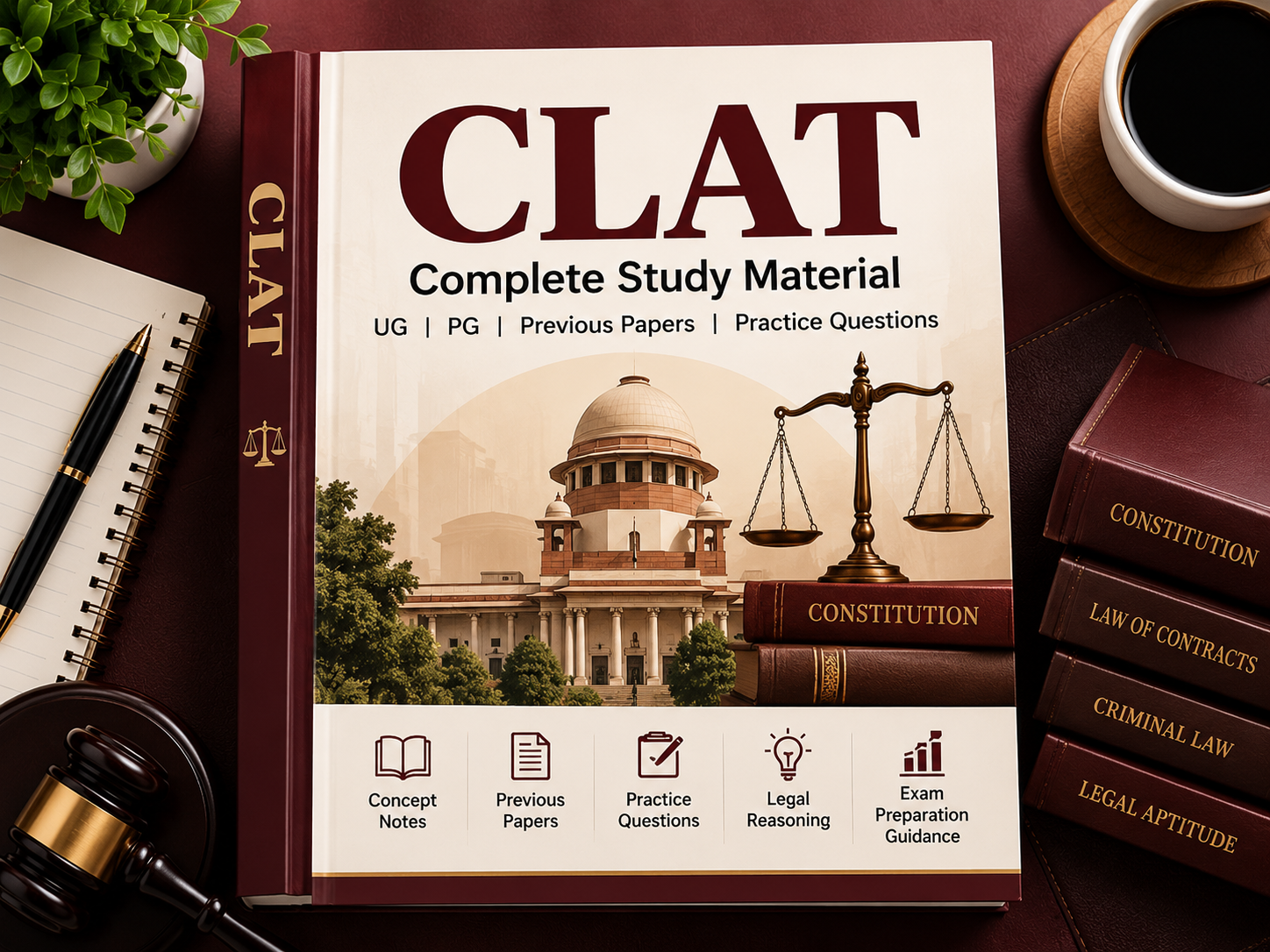 Cover of CLAT Comprehensive Law Entrance Exam Preparation Guide